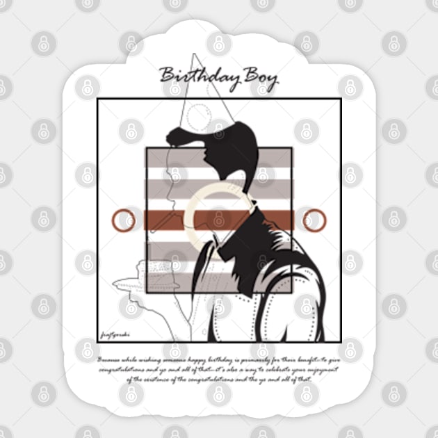 Birthday boy version 7 Sticker by Frajtgorski